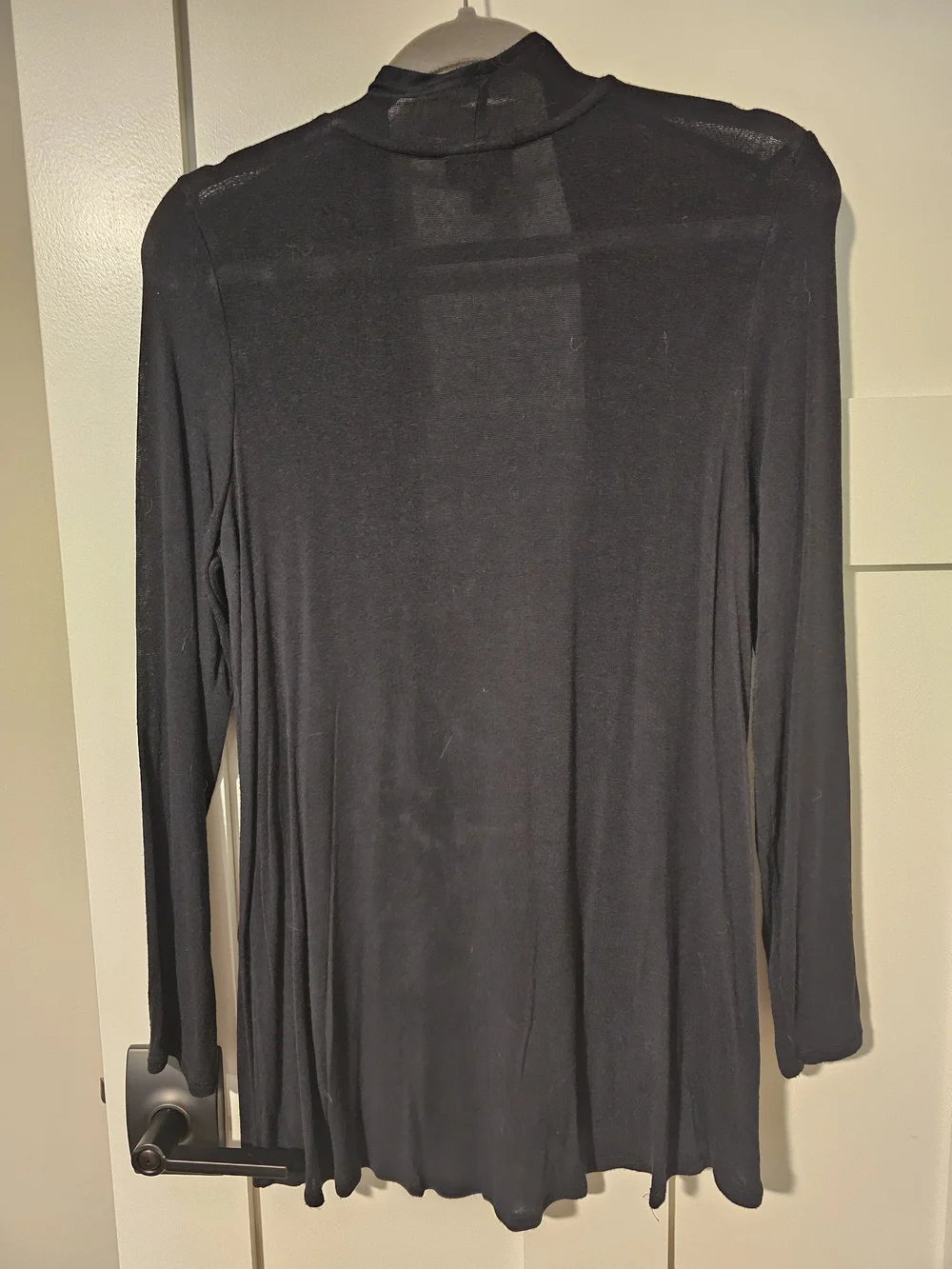 J.Jill Wearever Black Open-Front Lightweight Cardigan